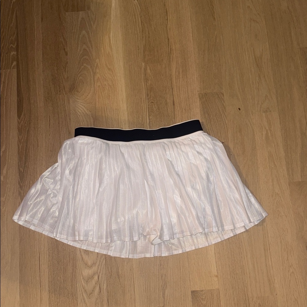 Athleta White Skirt with Black Waistband